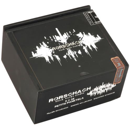 BLK WKS Rorschach Petite Panatela 5  * 38