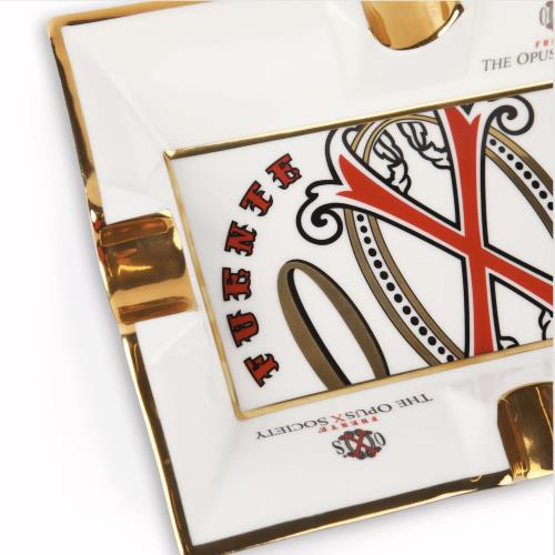 Arturo Fuente The OpusX Society White Porcelain 4-Cigar Ashtray
