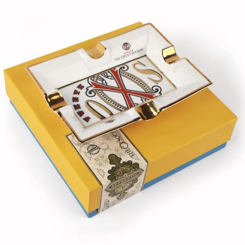 Arturo Fuente The OpusX Society White Porcelain 4-Cigar Ashtray